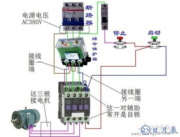 電機過載保護(hù)器接線圖詳解